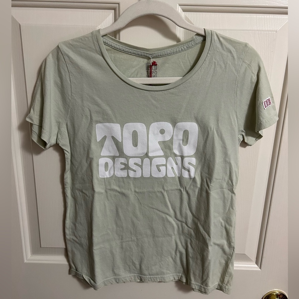 Topo Designs Rock Around Tee Light Mint 100% Organic‎ Cotton Size Small NWT